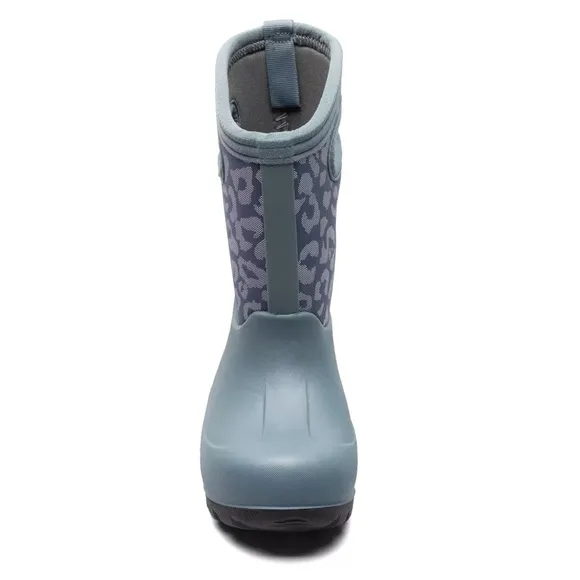 Bogs Kids' Neo-Classic Metallic Leopard Waterproof Winter Boots zs10Misty Grey
