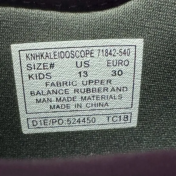 Bogs North Hampton Kaleidoscope Girls 13 Purple Rubber Waterproof Rain Boots