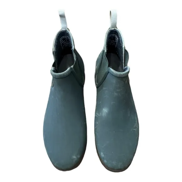 Bogs Sweetpea Slip On Rain Boots Waterproof Olive Green Ankle Women’s Size 7
