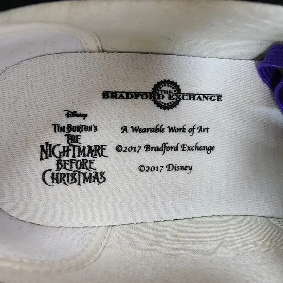 Bradford Exchange Nightmare Before Christmas Shoes Women's 7.5 Jack Sally Casual