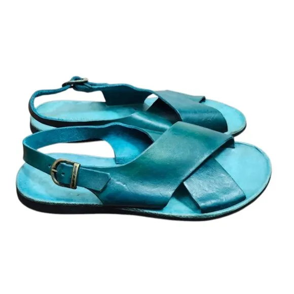 Brador RIO PETROLIO SANDALS Leather sandals Shoes made in Italy Size EU40/US10