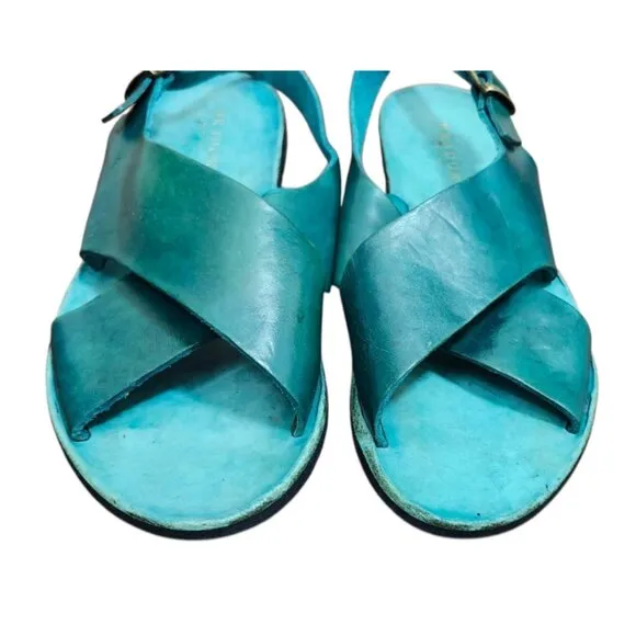 Brador RIO PETROLIO SANDALS Leather sandals Shoes made in Italy Size EU40/US10