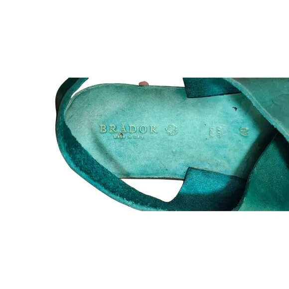 Brador RIO PETROLIO SANDALS Leather sandals Shoes made in Italy Size EU40/US10