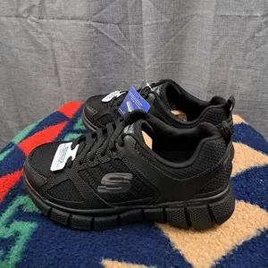 Brand New Skechers Equalizer 2.0 On Track Mens Black Extra Wide Sneakers