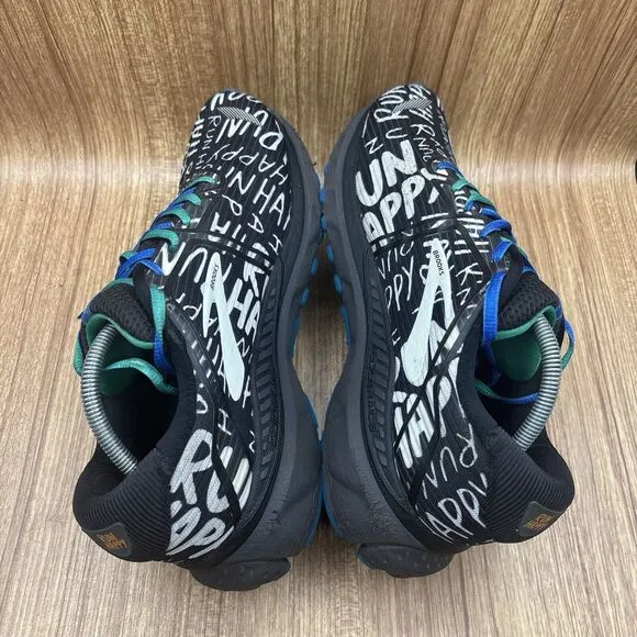 Brooks Adrenaline GTS 20 Run Happy Black Running Shoes 1103071D090 Men Sz 11.5 D