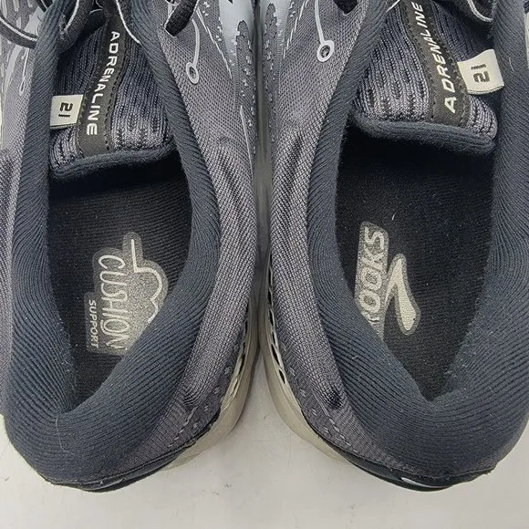 Brooks Adrenaline GTS 21 Mens 14 Black Running Shoes Sneakers 1103491D093