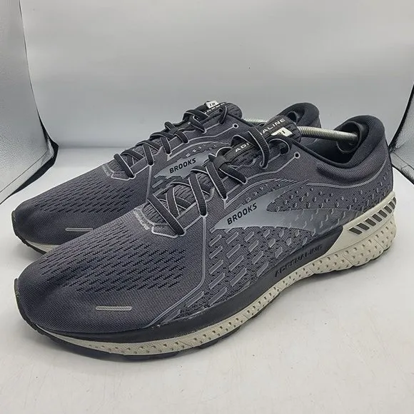Brooks Adrenaline GTS 21 Mens 14 Black Running Shoes Sneakers 1103491D093