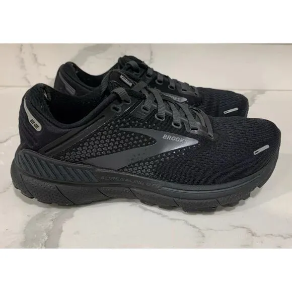 BROOKS Adrenaline GTS 22 Black 4E WIDE Fit Running Shoes Mens 10.5 Fast Shipping