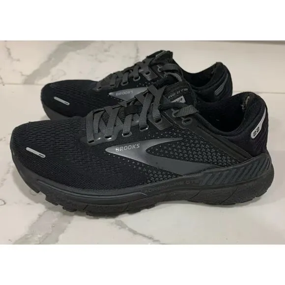 BROOKS Adrenaline GTS 22 Black 4E WIDE Fit Running Shoes Mens 10.5 Fast Shipping