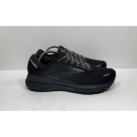 Brooks Adrenaline GTS 22 Men's Size 9.5 Running Shoes Triple Black 1103661D020