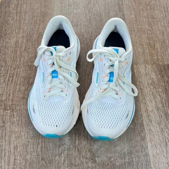 Brooks Adrenaline GTS 23 Coconut Papaya Blue Running Shoes