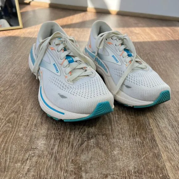 Brooks Adrenaline GTS 23 Coconut Papaya Blue Running Shoes