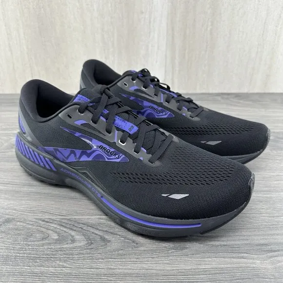 Brooks Adrenaline GTS 23 Size 10.5 Mens Black Purple Athletic Running Shoes