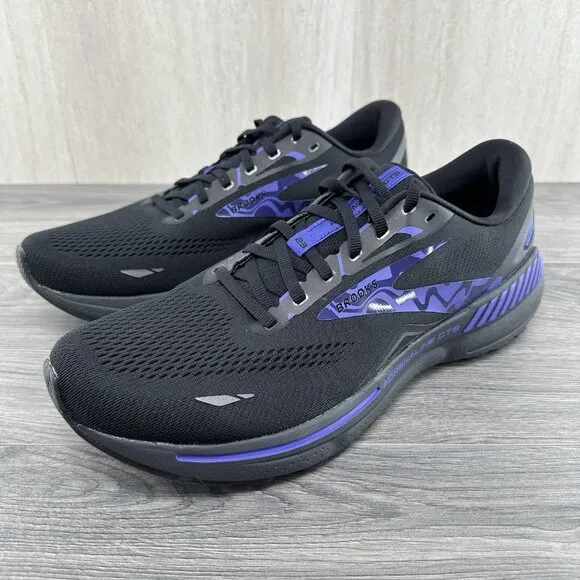 Brooks Adrenaline GTS 23 Size 10.5 Mens Black Purple Athletic Running Shoes