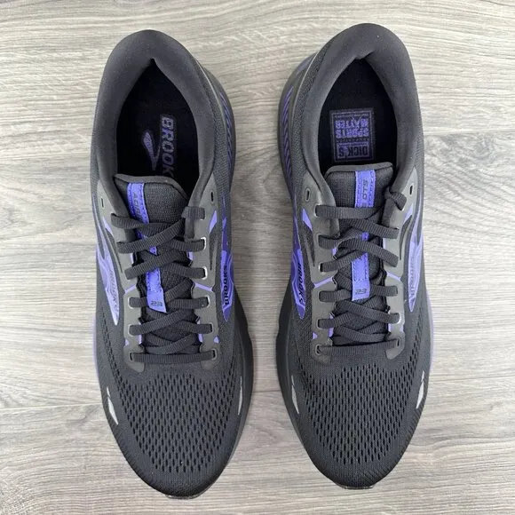 Brooks Adrenaline GTS 23 Size 10.5 Mens Black Purple Athletic Running Shoes