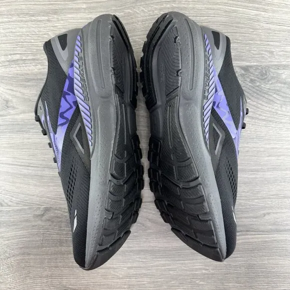 Brooks Adrenaline GTS 23 Size 10.5 Mens Black Purple Athletic Running Shoes
