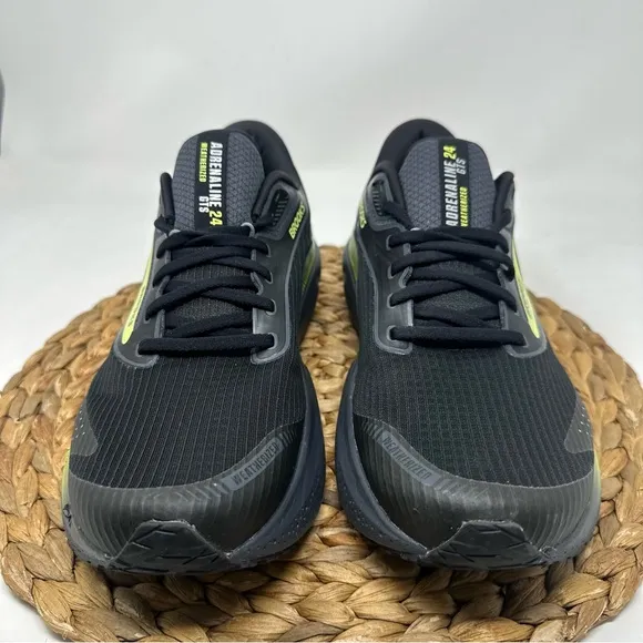 BROOKS Adrenaline GTS 24 Weatherized Running Shoes Black New Yellow Size 11 Men