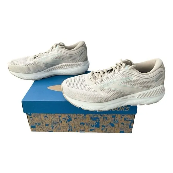 Brooks Ariel GTS 23 Athletic Running Shoes Chateau Grey White Cloud Size 7 Wide