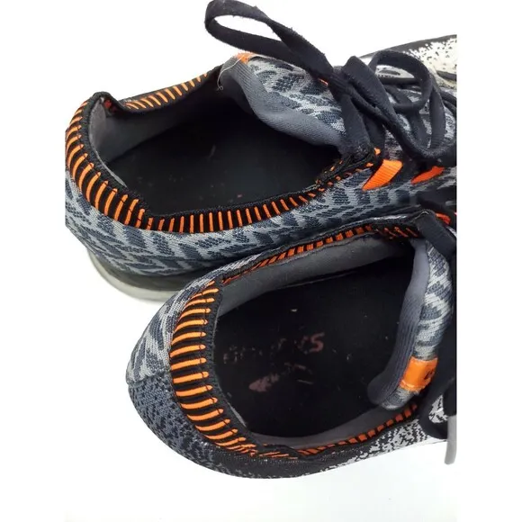 Brooks Bedlam Black Grey White Orange Running Shoes Men’s Size 11.5 1102831D005