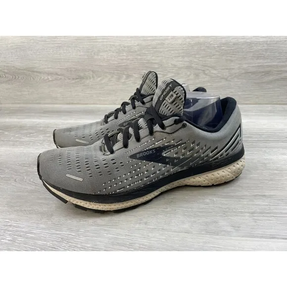 Brooks Ghost 13 1103481D040 Men's 11 Gray Fabric Upper Athletic Running Sneaker