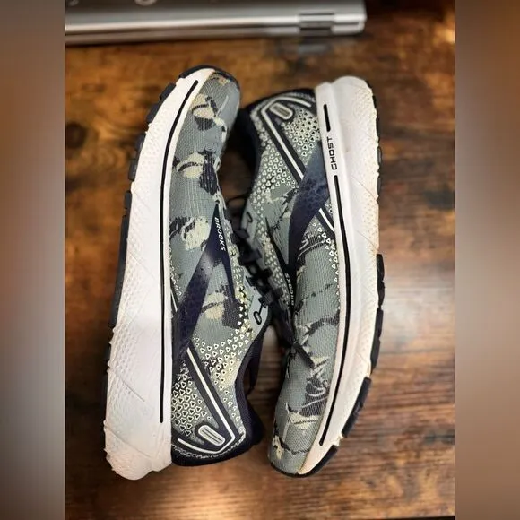 Brooks Ghost 14 Running Shoes Camo Pack Blue Athletic Sneakers Size 9.5