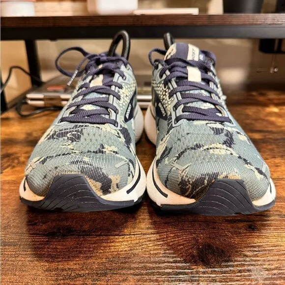 Brooks Ghost 14 Running Shoes Camo Pack Blue Athletic Sneakers Size 9.5
