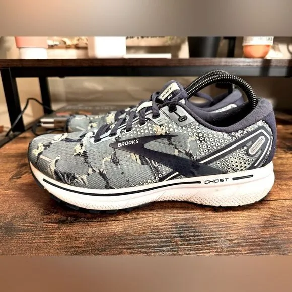 Brooks Ghost 14 Running Shoes Camo Pack Blue Athletic Sneakers Size 9.5