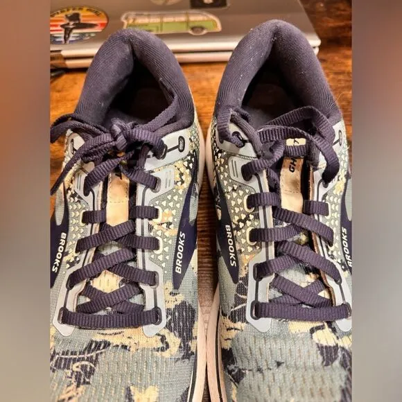 Brooks Ghost 14 Running Shoes Camo Pack Blue Athletic Sneakers Size 9.5