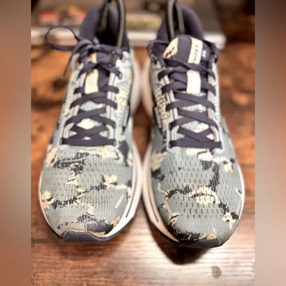 Brooks Ghost 14 Running Shoes Camo Pack Blue Athletic Sneakers Size 9.5