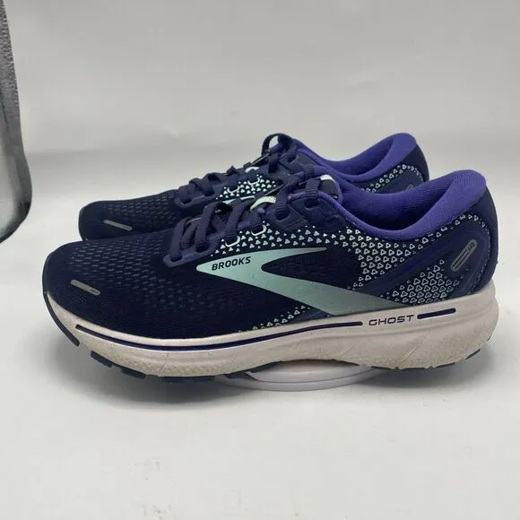 Brooks Ghost 14 Women Size 8 Blue Athletic Running Shoes 3725