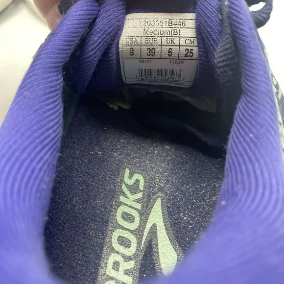 Brooks Ghost 14 Women Size 8 Blue Athletic Running Shoes 3725