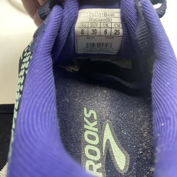 Brooks Ghost 14 Women Size 8 Blue Athletic Running Shoes 3725