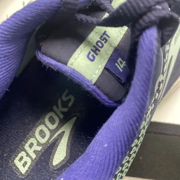 Brooks Ghost 14 Women Size 8 Blue Athletic Running Shoes 3725