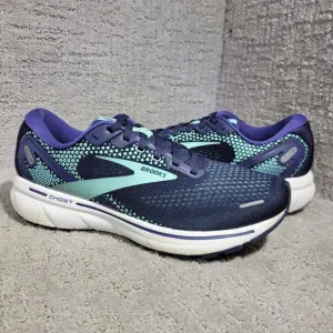 Brooks Ghost 14 Women's Size 10B US Navy Blue Running Sneaker Shoes 1203561B446
