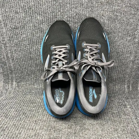 Brooks Ghost 15 Black Blue Athletic Running Shoes Mens Size 12.5 D