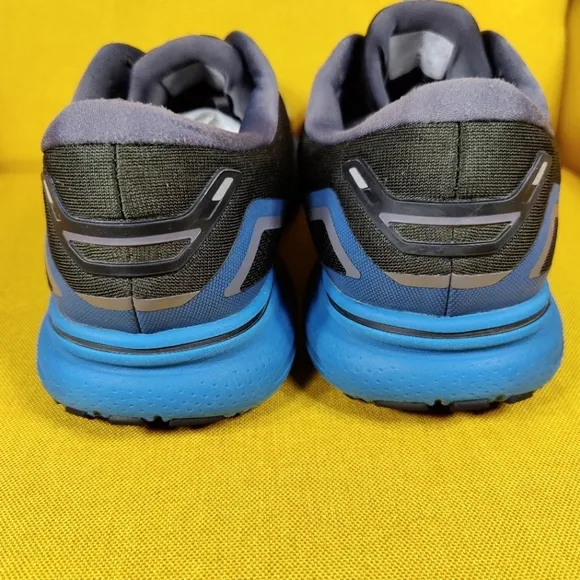 Brooks Ghost 15 Black Blue Athletic Running Sneakers Men's Shoes Size 14