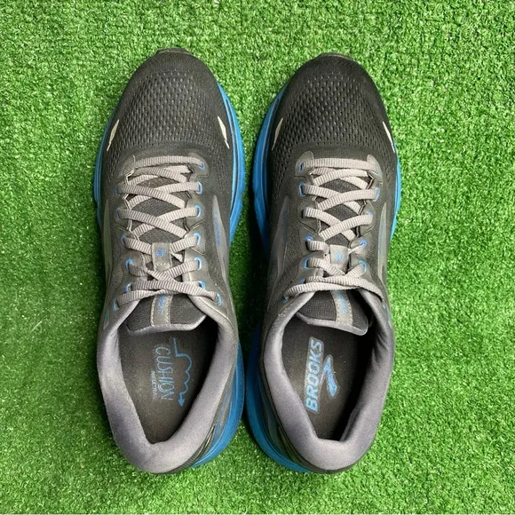 Brooks Ghost 15 Men's Size 11 Black Blue Athletic Sneakers Shoes