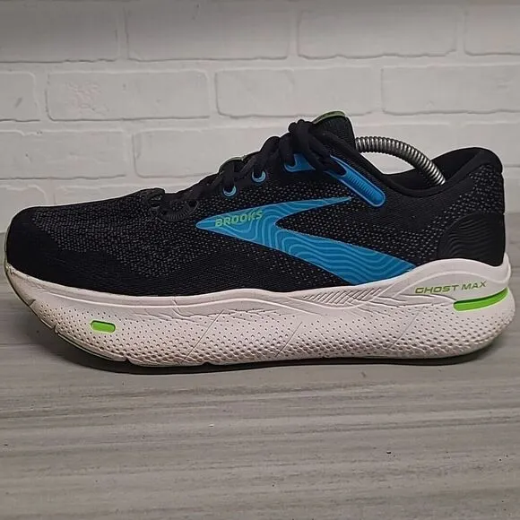 Brooks Ghost Max Men's Size 11 Black White Running Athletic‎ Shoes 1104061D060