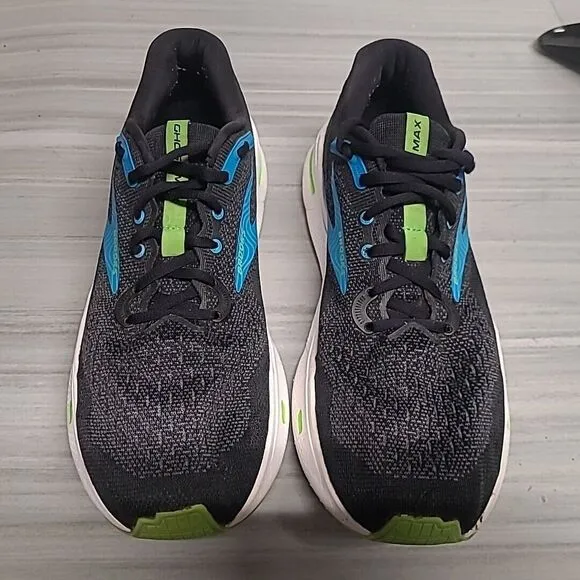 Brooks Ghost Max Men's Size 11 Black White Running Athletic‎ Shoes 1104061D060