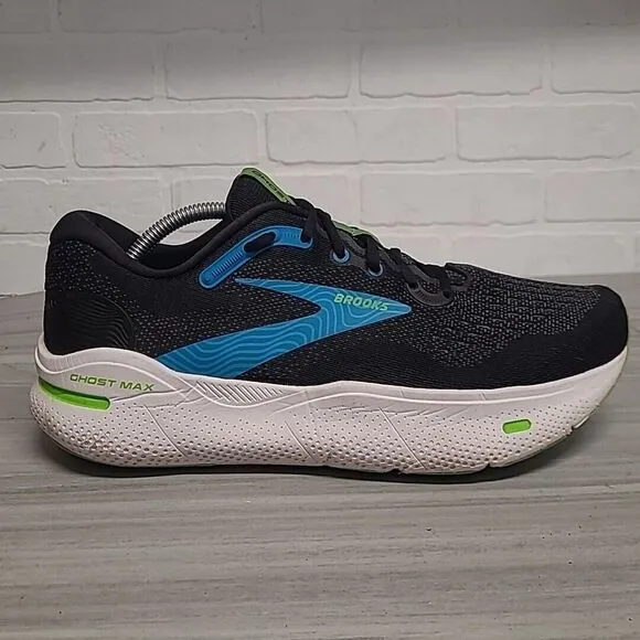 Brooks Ghost Max Men's Size 11 Black White Running Athletic‎ Shoes 1104061D060