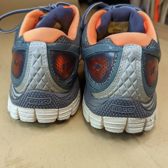 Brooks Glycerin 11 Shoes sz 13D Men's Silver orange  Running Athletic Walk shoes