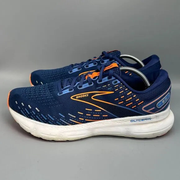 Brooks Glycerin 20 Mens 11.5 Navy Blue Athletic Running Sneakers Lace-Up Low Top