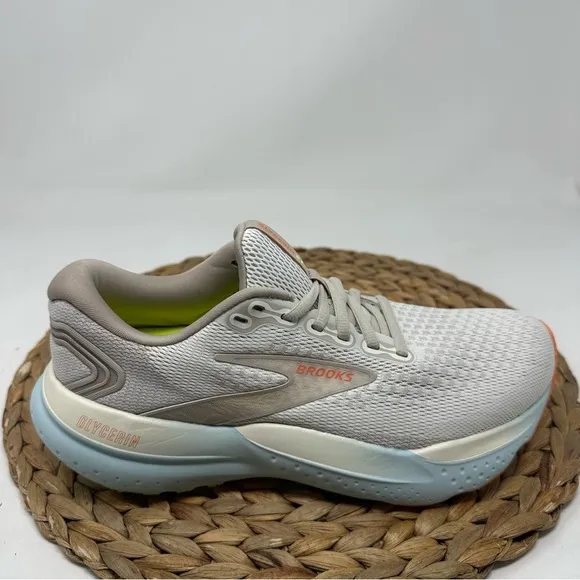 BROOKS Glycerin 21 Running Shoes Coconut Aqua Autumn Sunset Size 7.5 Women's