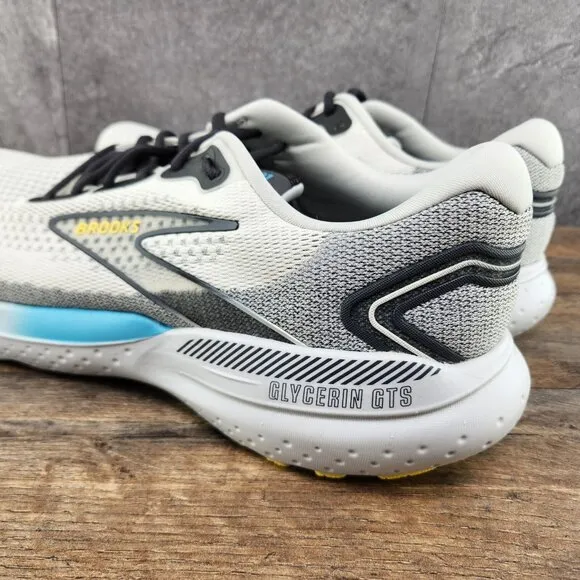 Brooks Glycerin GTS 21 Size 13 Mens Coconut Grey Black Forged Iron Casual Shoes