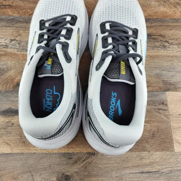 Brooks Glycerin GTS 21 Size 13 Mens Coconut Grey Black Forged Iron Casual Shoes