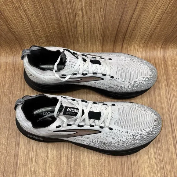 Brooks Glycerin Stealthfit 21 Mens 13 D  Shoes White 1104211D135 Running Sneaker