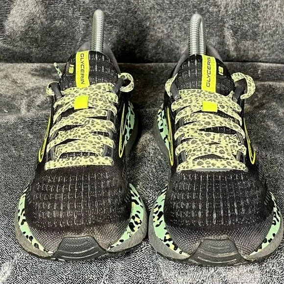 Brooks Glycerin 19 Womens Running Shoes Size 6.5- Black Ebony Nightlife