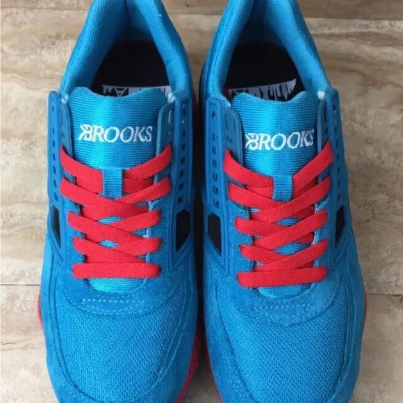 Brooks Heritage City Regent Sneakers Running Shoes Blue Red White size 7