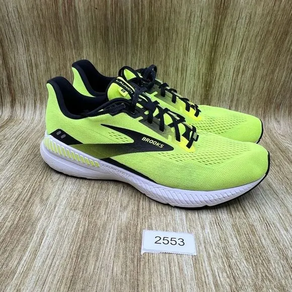 Brooks Launch 8 Men's Size 11 D‎ Running Shoes Neon Yellow Green 1103591D774