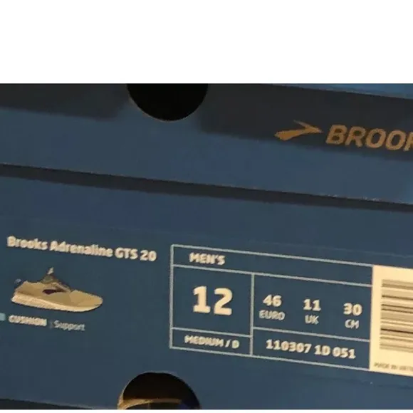 Brooks Men’s Adrenaline GTS 20, Gray Running Shoes, Size 12 M